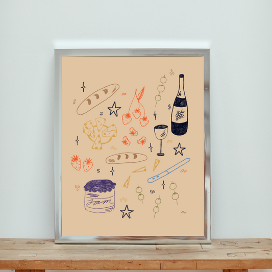 charcuterie art print