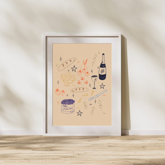 charcuterie art print