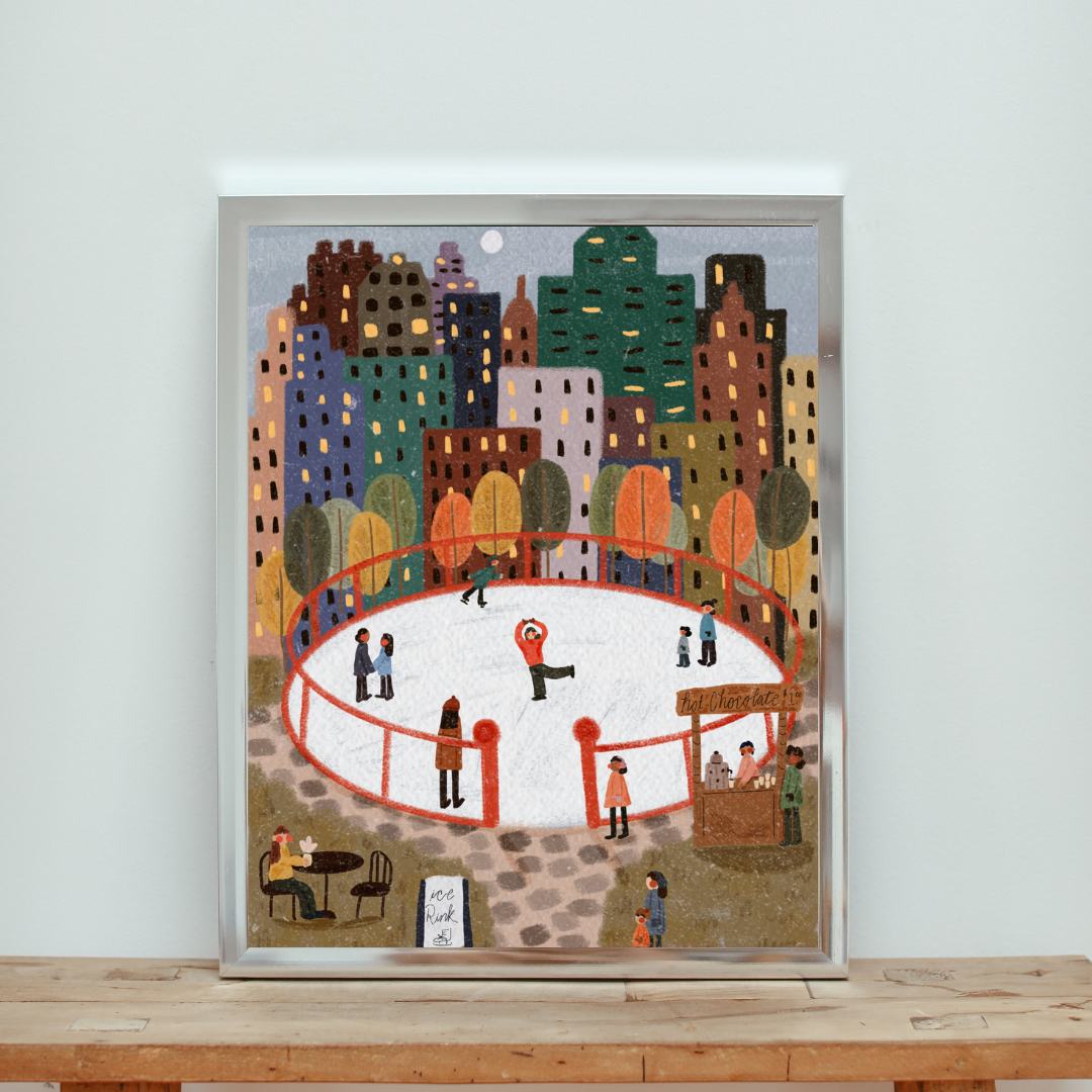 ice rink art print