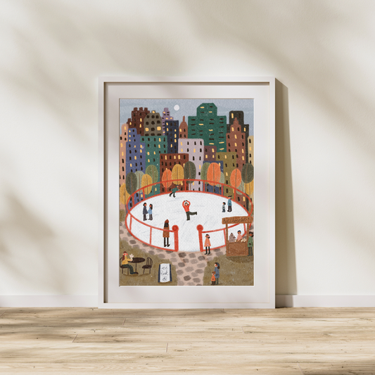 ice rink art print