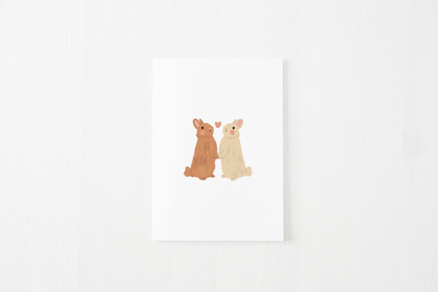 bunnies in love greeting card